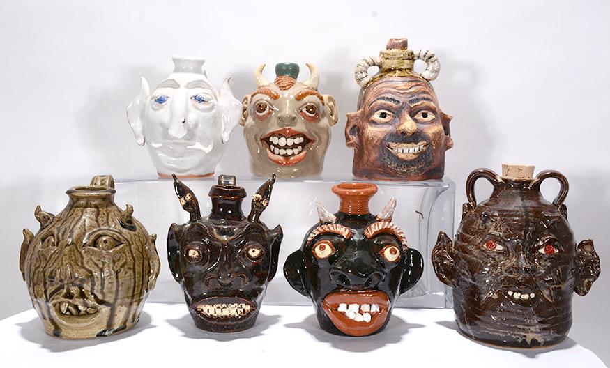 7 Pint Size Devil Face Jugs. (1 of 2)