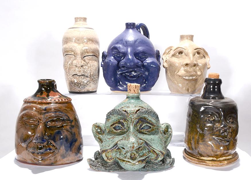 Six Strange Face Jugs. (1 of 1)