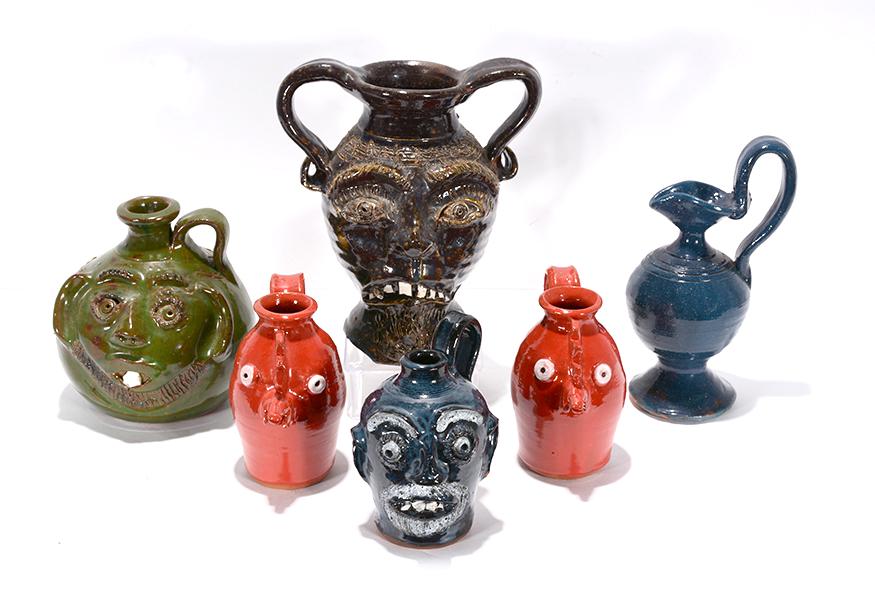 Bobby, Chris & Jamie Ferguson. 6 Pottery Pieces. (1 of 2)