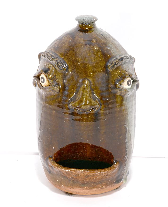 Billy Henson. Chicken Waterer Face Jug. (1 of 2)