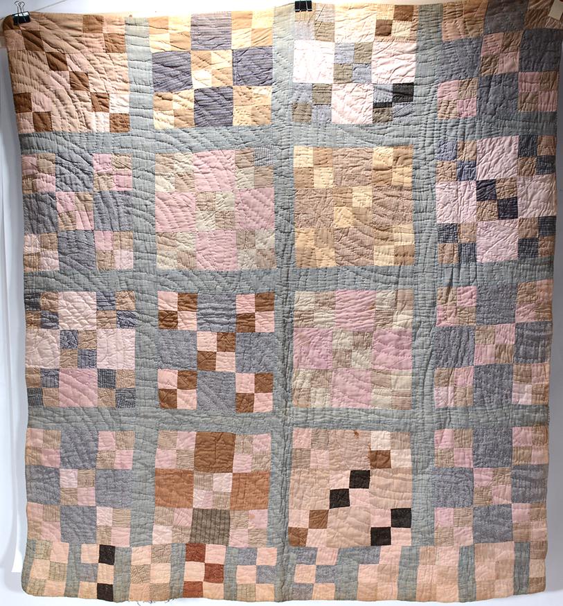 African Am. 16 Block Checkerboard Quilt. (1 of 3)