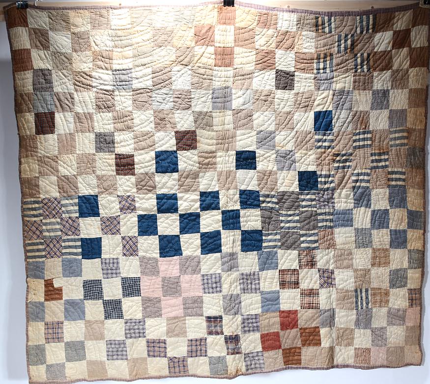 Mrs. Jeraigan Sanders. Af Am Checkerboard Square Quilt. (1 of 3)