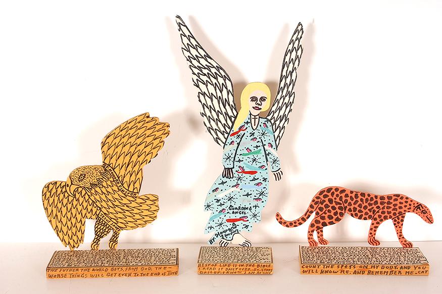 Howard Finster. Leopard, Eagle & Angel. (1 of 1)