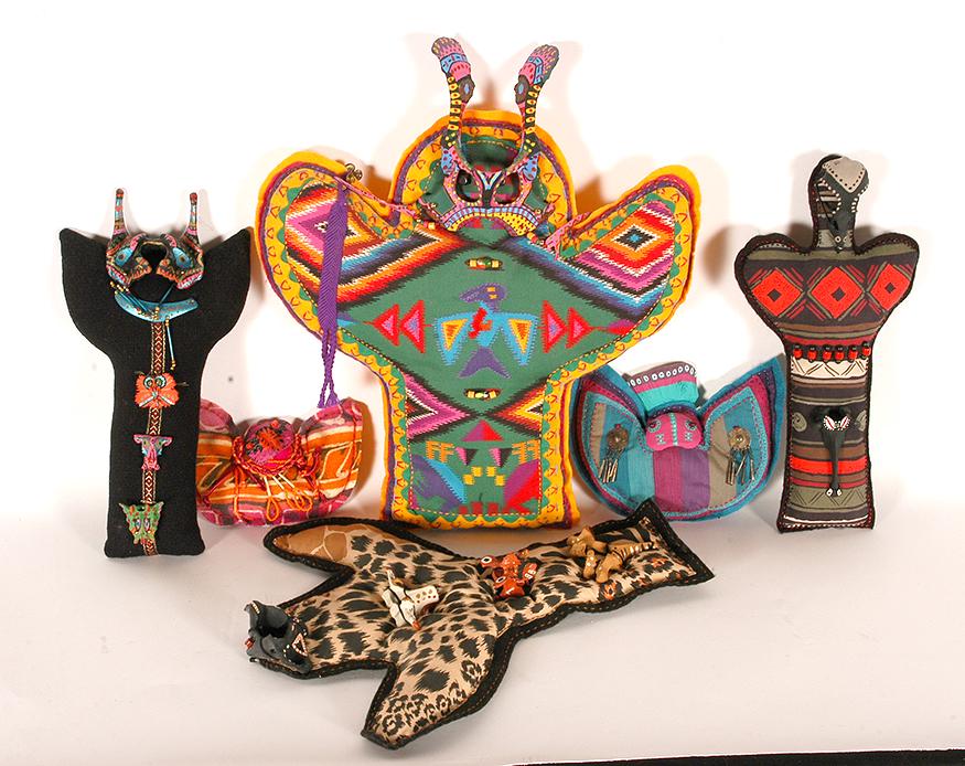 Anita Bowman.  6 Medicine Bags & Fig Spirits. (1 of 1)