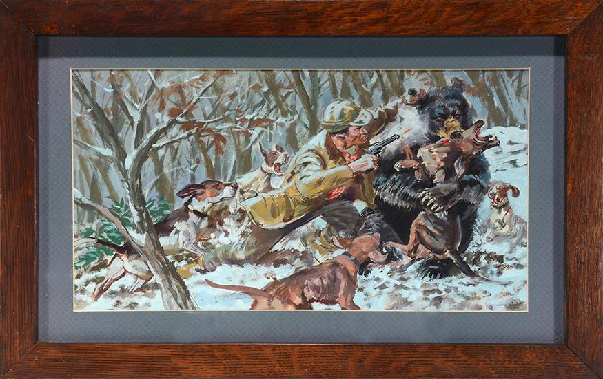 Walter Baumhofer. Bear Attack Hunters. (1 of 5)