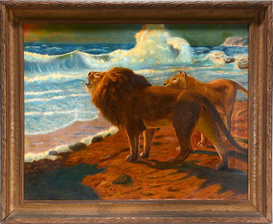 L. Whitney. Lions on African Coast. (1 of 4)