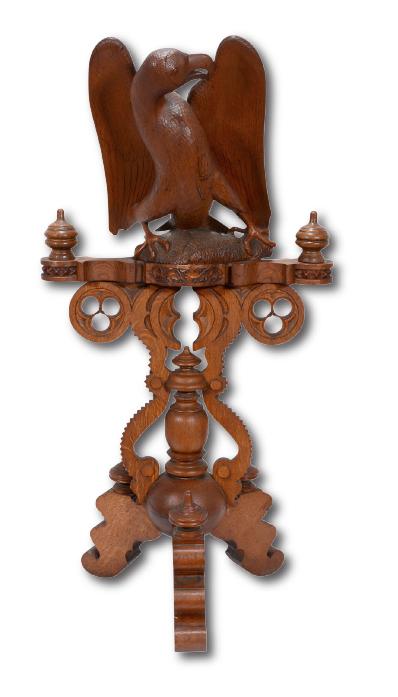 Carved Eagle On Victorian Stand. (1 of 12)