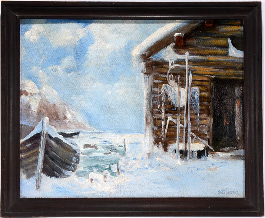 Paterson. Frozen Cabin On Lake. (1 of 3)