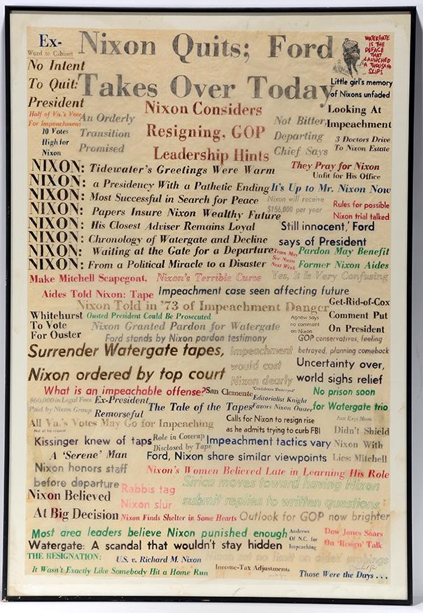 James Michael Grimms. Watergate Headlines. (1 of 4)