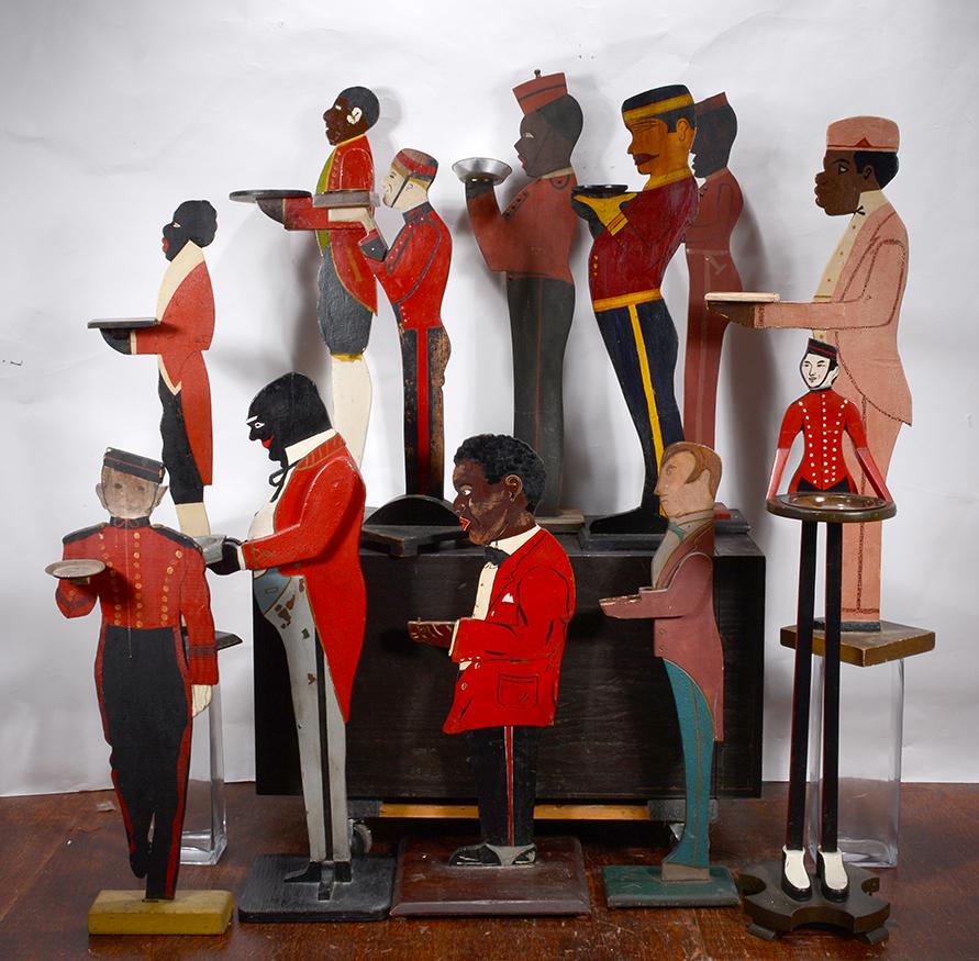 Card Butlers. 12 Butlers In Red Coats. (1 of 5)