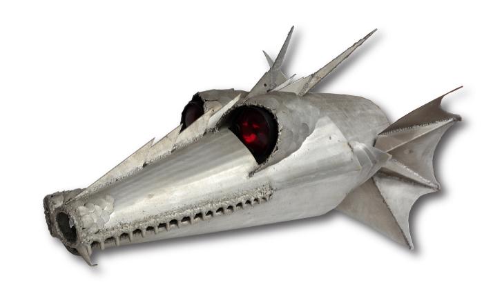 Electrified Dragon Head w Red Light Eyes. (1 of 6)