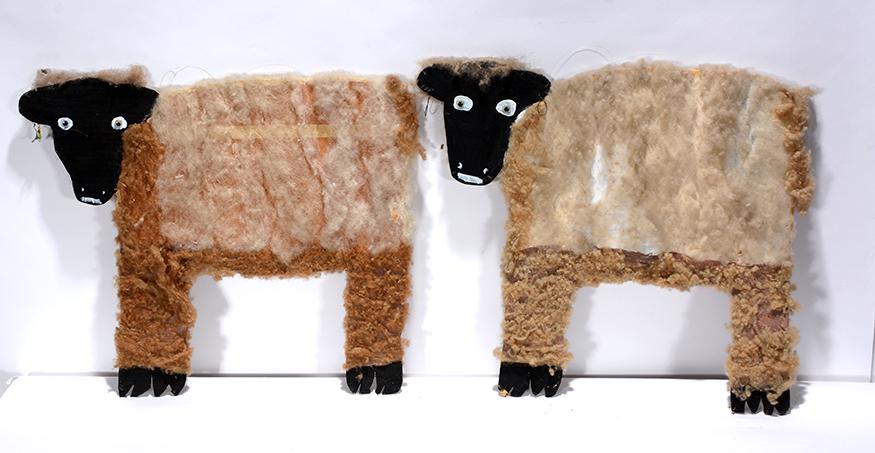 Mamie Deschillie. Pair Of Sheep. (1 of 2)