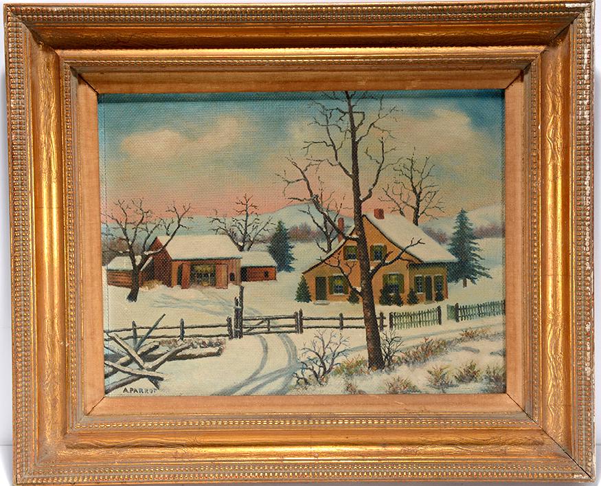 A. Parrot. Snowy Home Scene. (1 of 3)