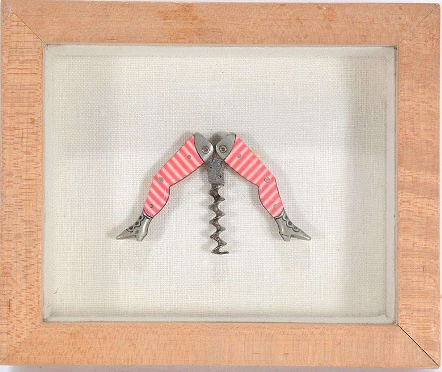 Erotic Bottle Opener.: Unknown Artist. Erotic Bottle Opener. Bottle opener, paint, shadow box. 5.75" w x 5" x 2". Excellent condition. Est. $50-100. Ship: $35
