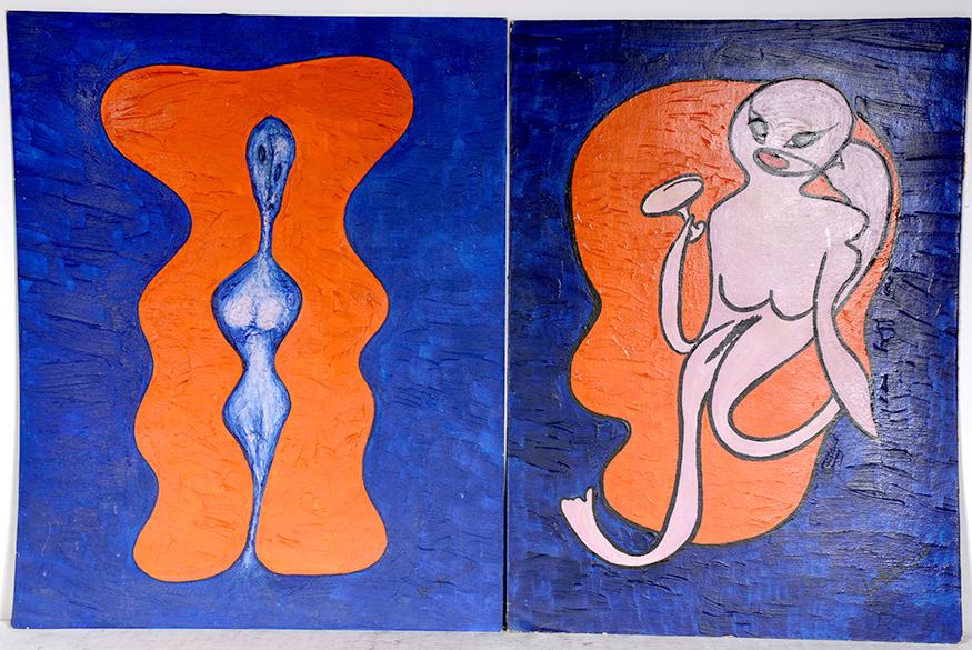 John Van Haver. Pair of Abstract Nudes. (1 of 2)
