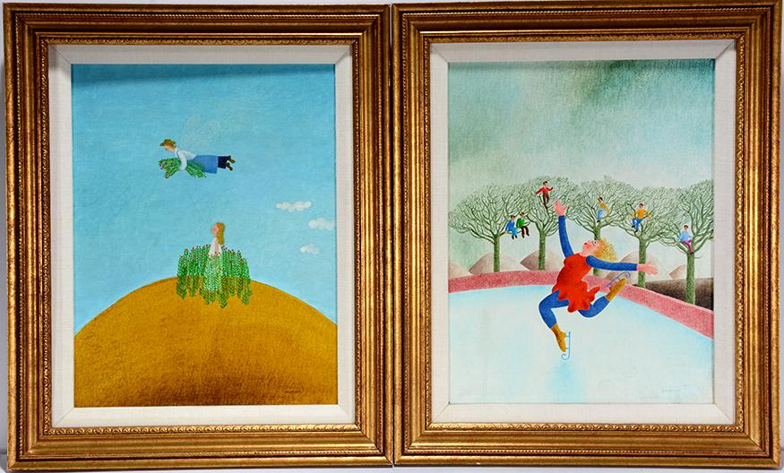Bernard Partiot. Pair of Paintings. (1 of 5)
