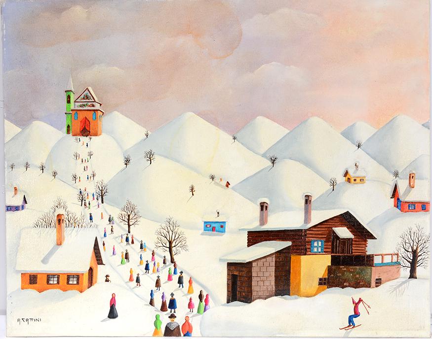 A. Cattini. Going To Church In Snow. (1 of 4)