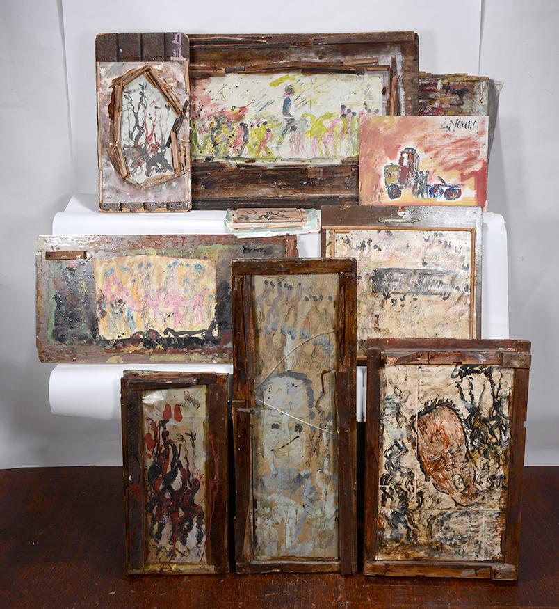 Purvis Young. Group of Nine Works. (1 of 5)