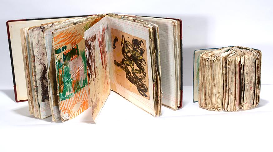 Purvis Young. Ledger & Political Book. (1 of 5)