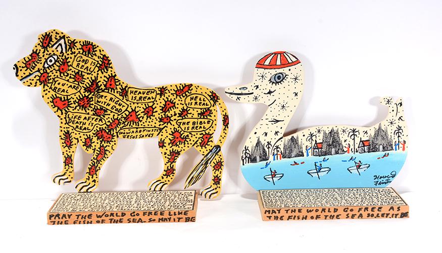 Howard Finster. Lion and Duck. (1 of 3)