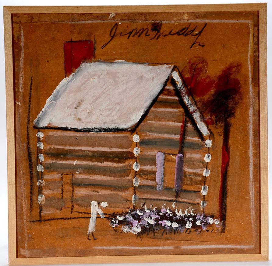 Jimmy Lee Sudduth. Log Cabin. (1 of 1)