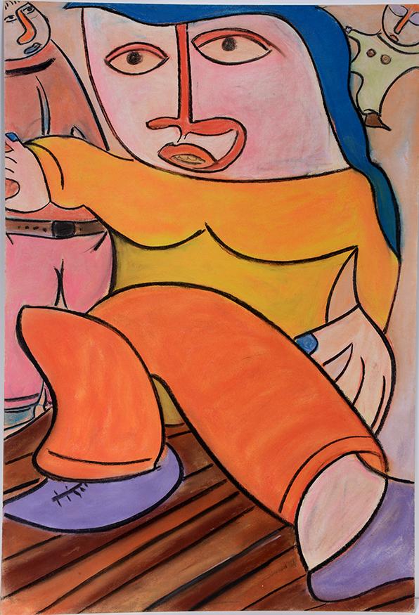 Albert Louden. Big Kid In Yellow & Orange. (1 of 2)