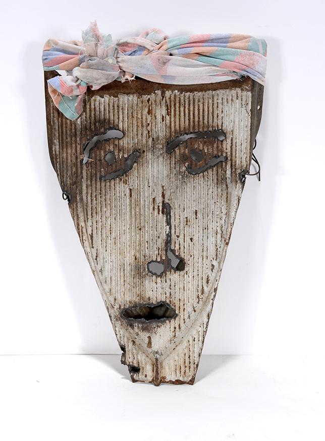 Charlie Lucas. Do-Rag Mask.: Charlie Lucas. Do-Rag Mask. Initialed. Metal, cloth. Excellent condition. 9" x 14". Est. $200-400. Ship: $35