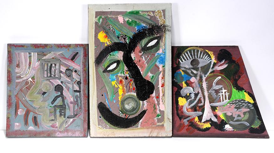 Lonnie Holley. 3 Works On Board. (1 of 2)