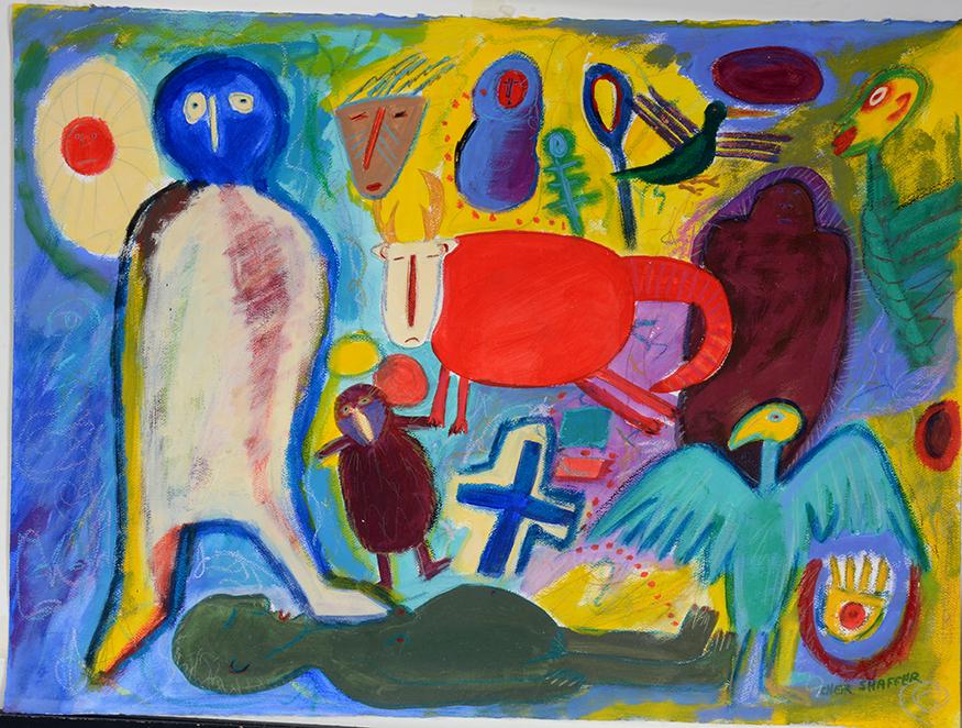 Cher Shaffer. Blue Face. (1 of 3)