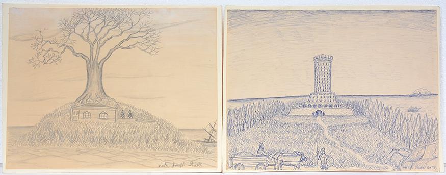 Victor Joseph Gatto. Pair of Drawings. (1 of 3)