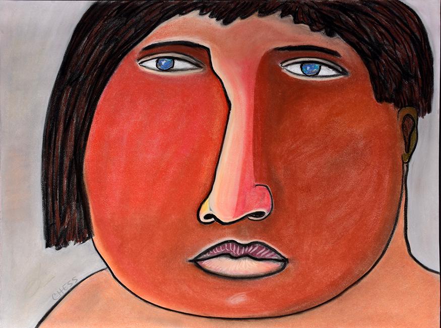 Tim Chess. Portrait With Red Face. (1 of 1)