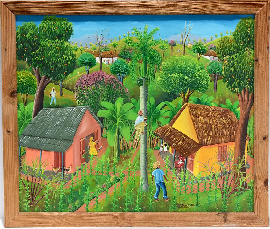 J.D. Boursiquots. Village Scene. (1 of 4)