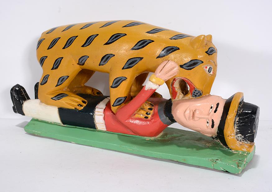 Jaguar Attacking Male Figure. (1 of 6)