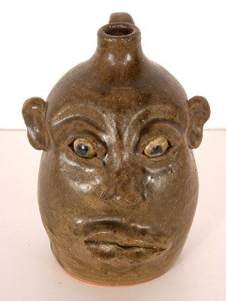 David Meaders, Face Jug, #2.: Signed. Fired at Lanier Meaders' kiln. 8"h. Est. $200-300. Ship: $35
