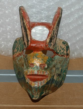 Mexican Masks with Horns. - 2
