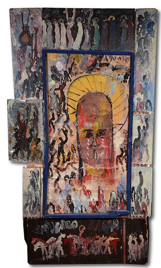 Purvis Young. Saint With Downtrodden. (1 of 5)