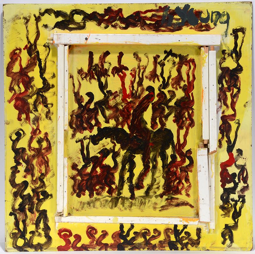 Purvis Young. Warrior On Yellow. (1 of 2)