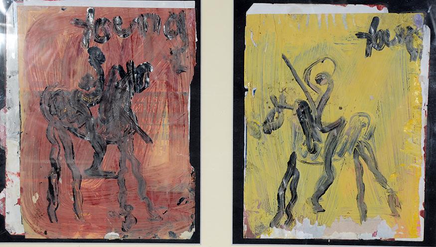 Purvis Young. 2 Warriors On Horseback. (1 of 2)