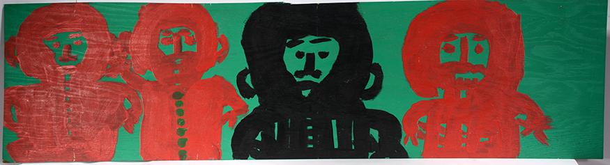 Mary T. Smith. 4 Figures In Red & Black. (1 of 4)