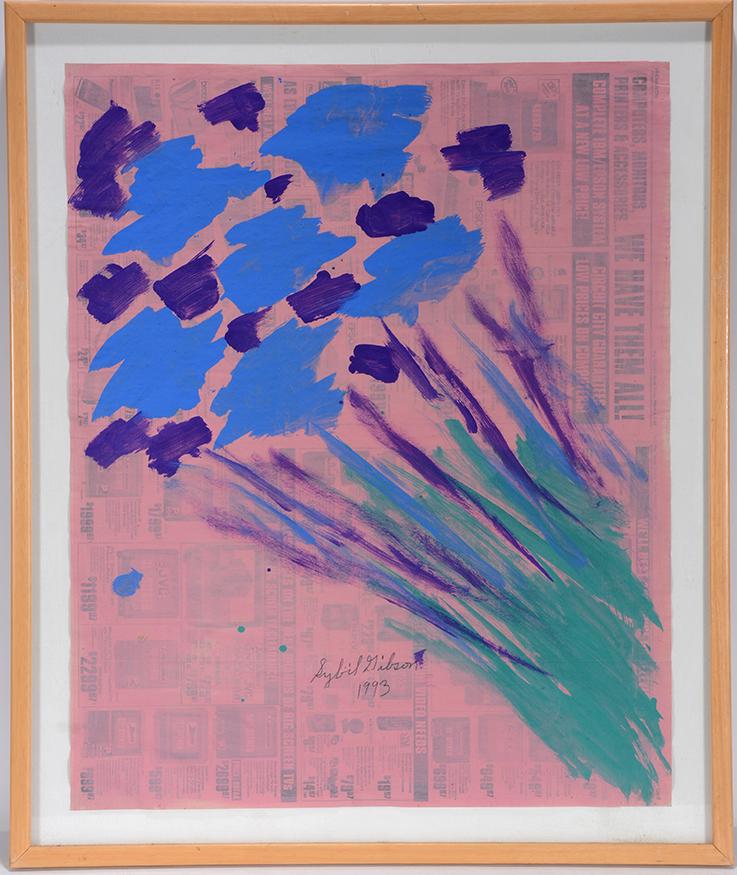 Sybil Gibson. Blue & Purple Flowers. (1 of 2)