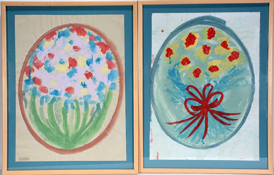 Sybil Gibson. Pair of Floral Ovals. (1 of 3)