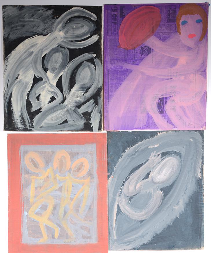 Sybil Gibson.4 Paintings Of Mothers & Babies. (1 of 2)