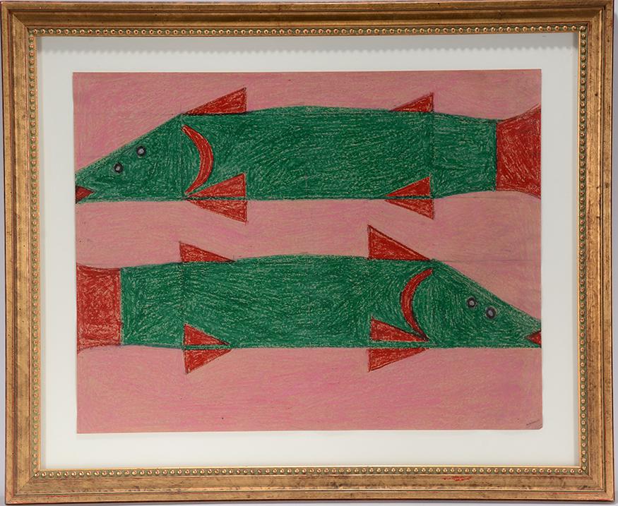 Eddie Arning. Two Fish. (1 of 1)