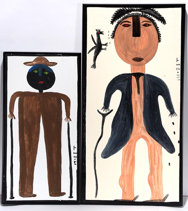 Mose Tolliver (Attrib). Pair of Portraits. (1 of 1)