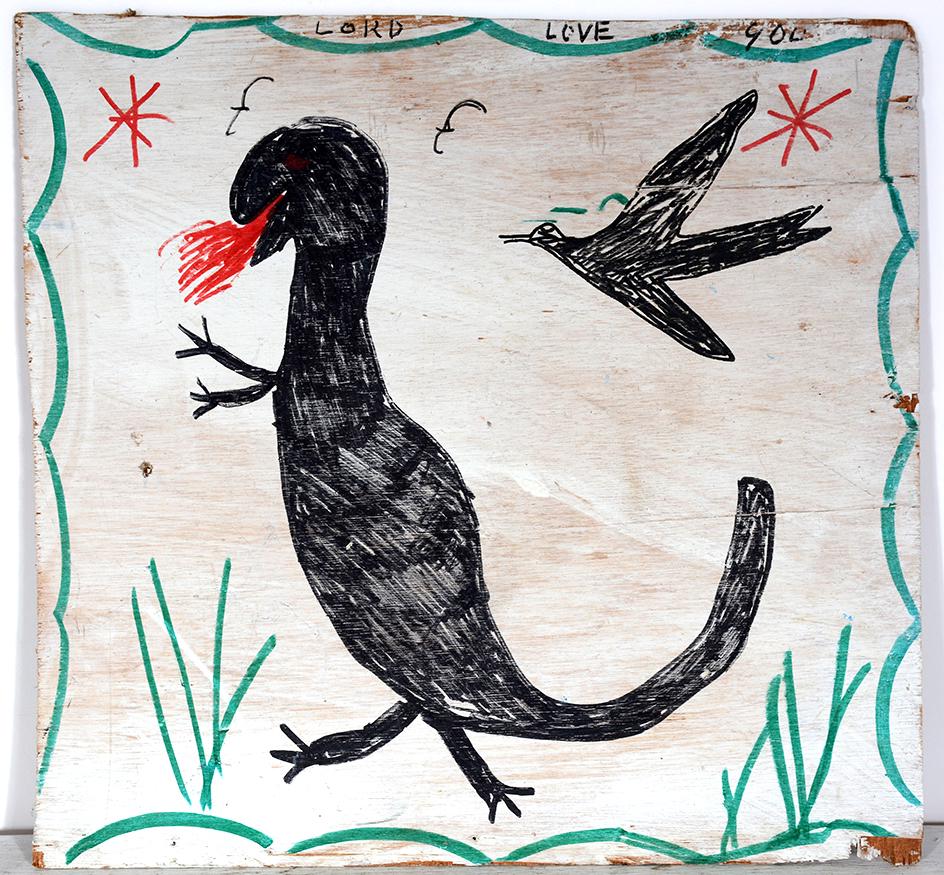 R.A. Miller. Fire-Breathing Dinosaur. (1 of 1)