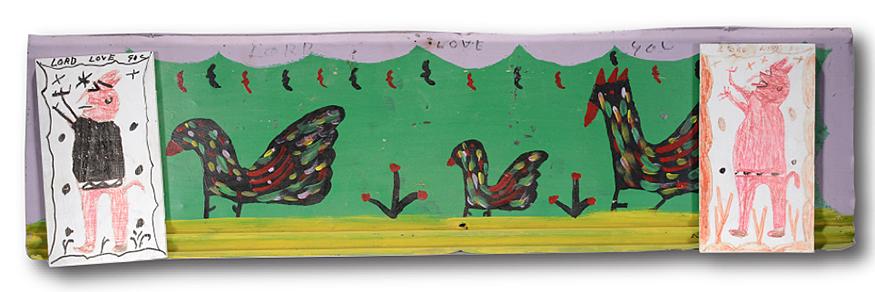 R.A. Miller. Devils & Rooster Painting. (1 of 2)