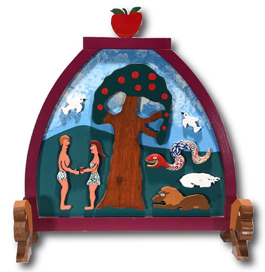 Tubby Brown. Adam & Eve Fireplace Cover. (1 of 3)