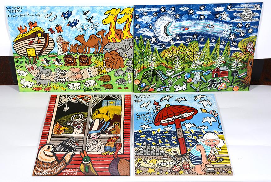 Susan Strats. 4 Paintings. (1 of 1)