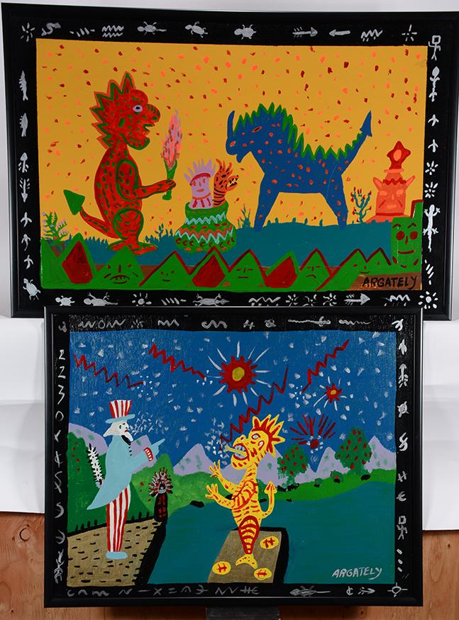 Argately. Devil & Uncle Sam Paintings. (1 of 1)