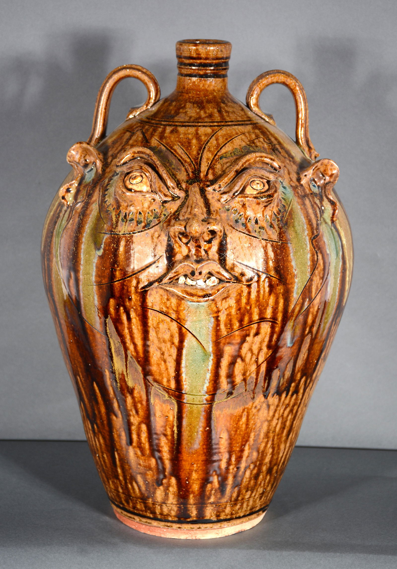 Kim Ellington. Five Gallon Face Jug. (1 of 6)